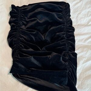 Express Black Asymmetrical Bubble Mini Skirt